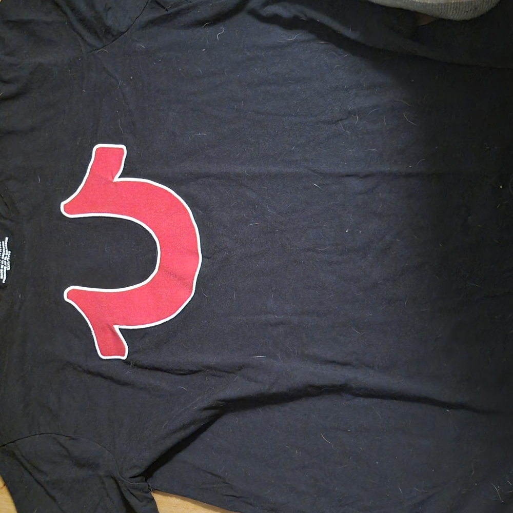 True Religion Black and Red Graphic Men's Shirt Size 3xl